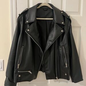 Black Leather Biker Jacket